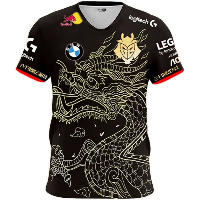 G2 E-Sports Jersey ฤดูร้อน แห้งเร็ว ออกแบบเฉพาะสำหรับผู้ชาย เหมาะสำหรับการเล่นเกมและการใช้งานทีม