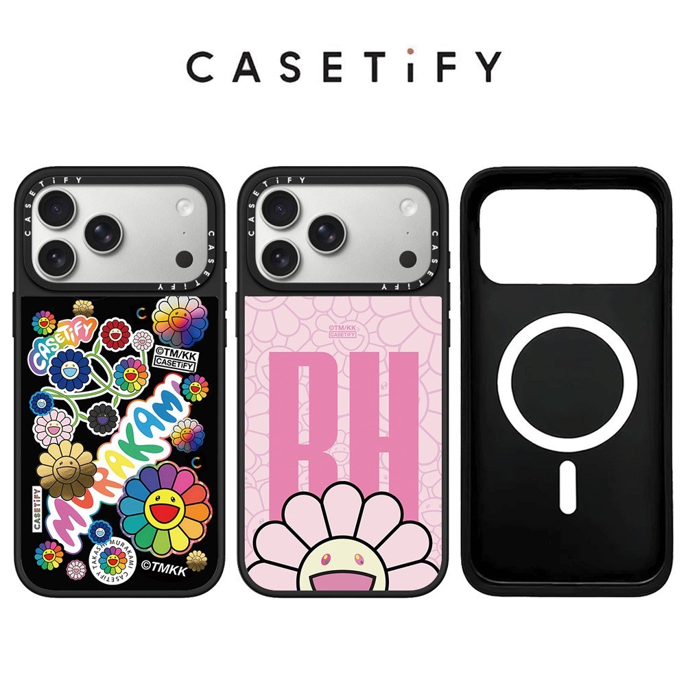 แม่เหล็กสีดอกทานตะวันสติกเกอร์กระจกเคสโทรศัพท์สําหรับ ไอโฟน 17 มือโปร สูงสุด 17อากาศ 16 15 14 13 12 11 กันกระแทกป้องกันปลอก