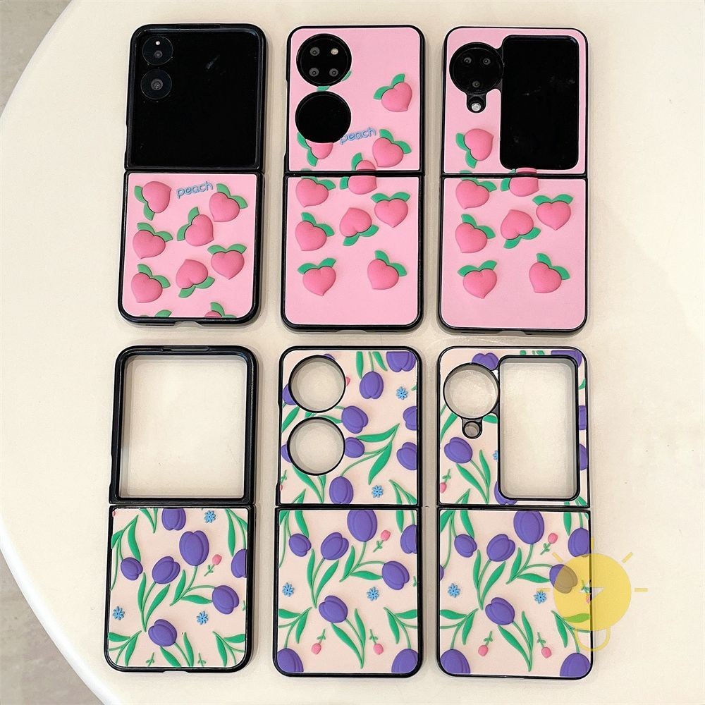 For เคสมือถือ TPU Tulip เคส Phone Case For OPPO Find N3 Flip N2 Flip Cover  Aesthetic Korean Cute