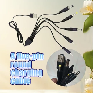 สายชาร์จ USBหัวกลม 5หัว DC 5.5/4.0/3.5/2.5/ 2.0mm . สำหรับเครื่องใช้ไฟฟ้าขนาดเล็กต่างๆ ยาว20CM