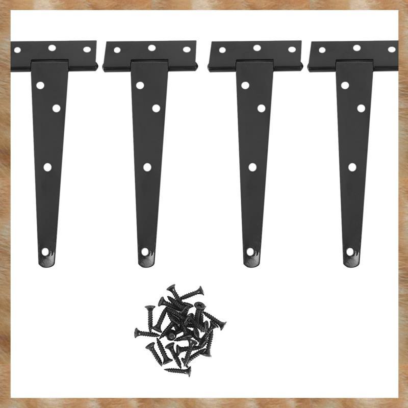 [KYG] 4 ชิ้น 6 นิ้วบานพับประตูสําหรับงานหนัก T-Strap Tee Shed บานพับบานพับประตูสําหรับบานพับประตูไม้