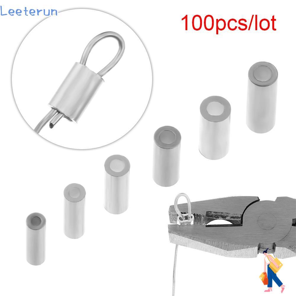 LEETERUN Crimp Sleeve สำหรับการตกปลามากถึง 100 ชิ้น คุณภาพสูง