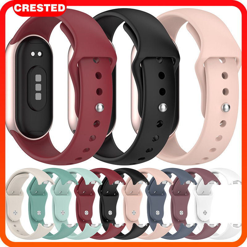 สายซิลิโคน for Smartwatch Xiaomi Mi Band 10 9 8 NFC สายรัดข้อมืออ่อนยางกีฬา สายรัดข้อมือเปลี่ยนสายรัดข for Miband 10 9 8