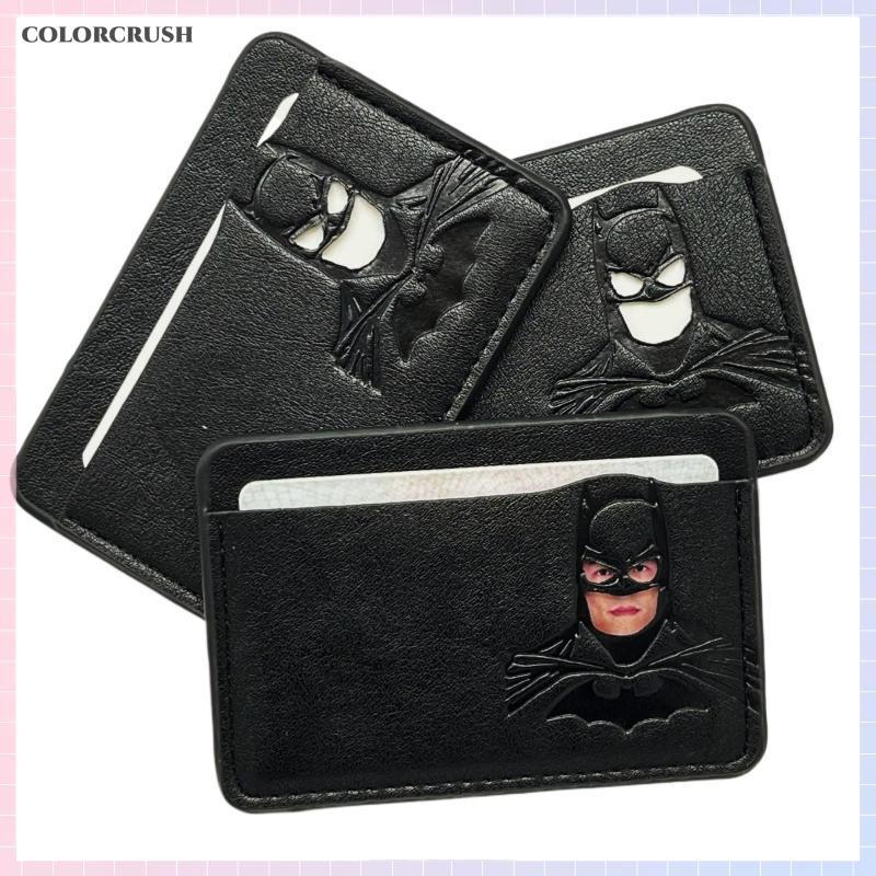 Colorcrush Bat ID Wallet Slim Leather Card Holder Case Wallet With Hero Mask Creative Anniversary Bi