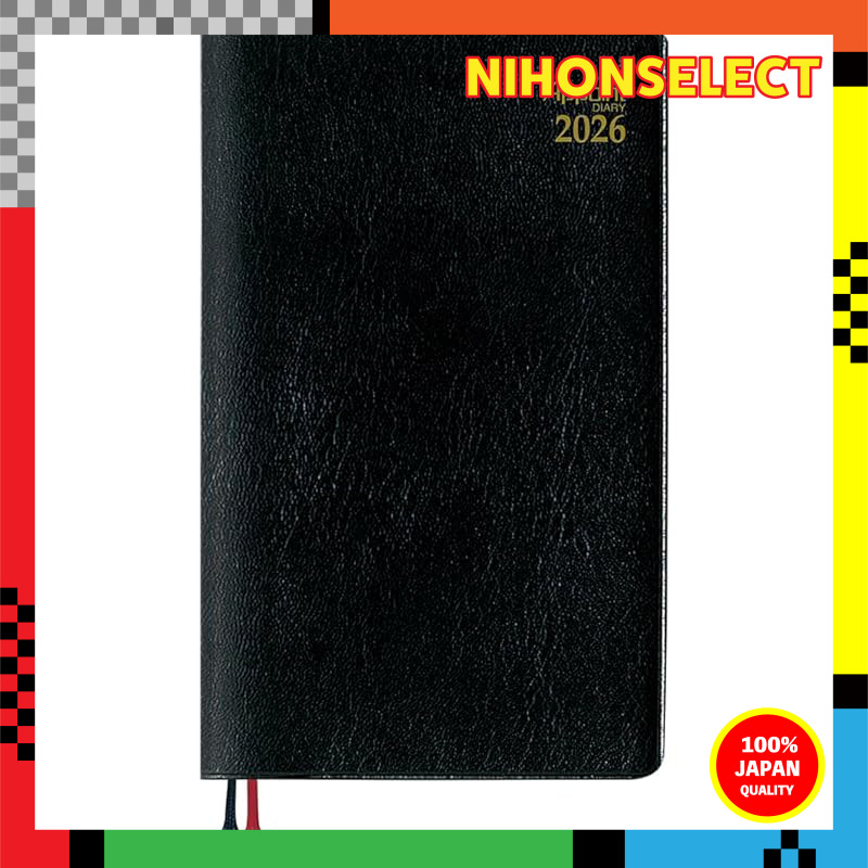 Daigo Weekly Planner 2026 - Horizontal Schedule Book, Black, Starts December 2025