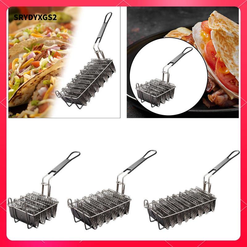 [Srydyxgs2] Taco Basket,Taco Fry Basket,Professional,พร้อมที่จับ,Taco Shell Fryer,Taco Shell,ตะกร้าห