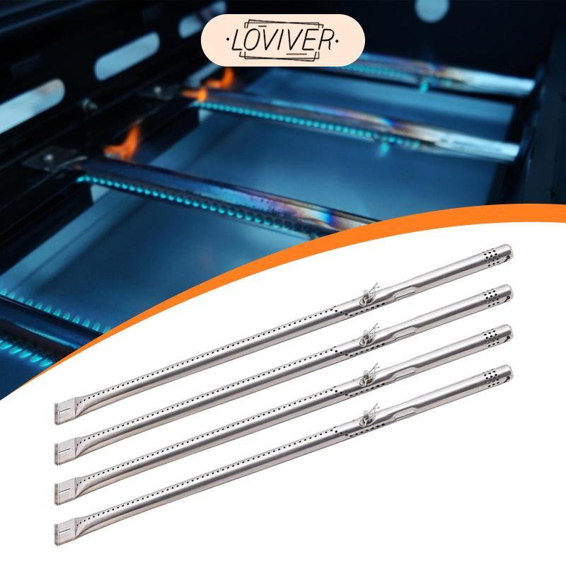 4x ย่าง Burner หลอด Searing Burner หลอดปฏิบัติสําหรับแก๊สย่าง BBQ เปลี่ยนสําหรับ Camping Outdoor Gat