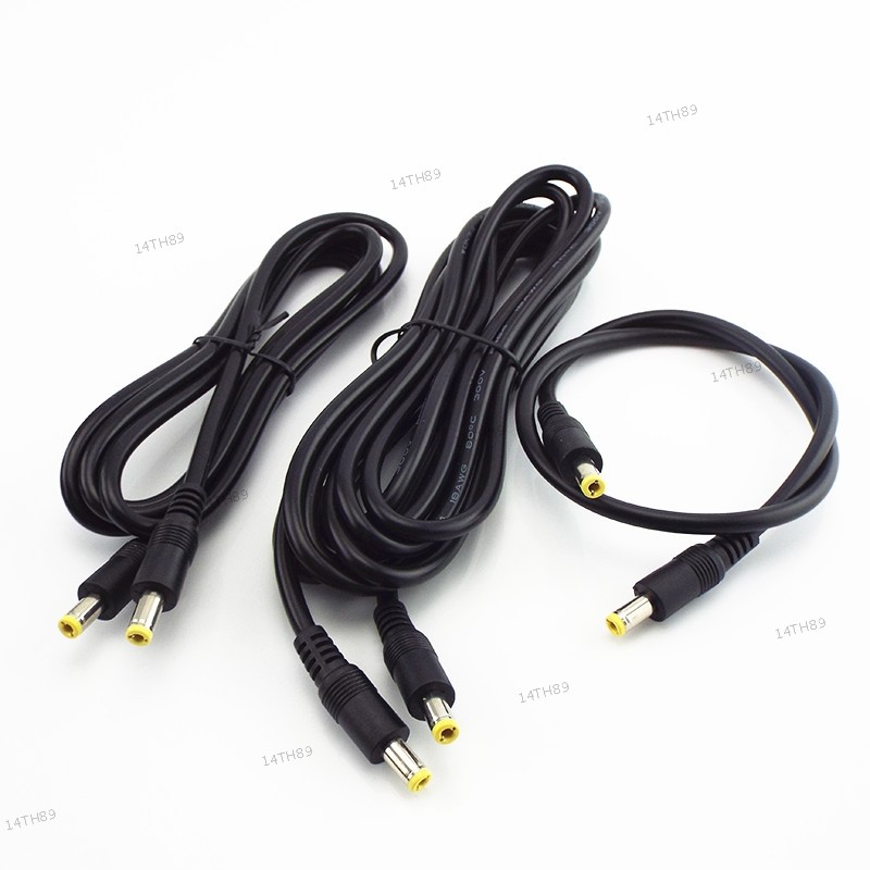 0.5M/1.5M/3M 5.5*2.5 มม.อะแดปเตอร์ DC 12V 10A แหล่งจ่ายไฟ Splitter ชายชาย 14TH89