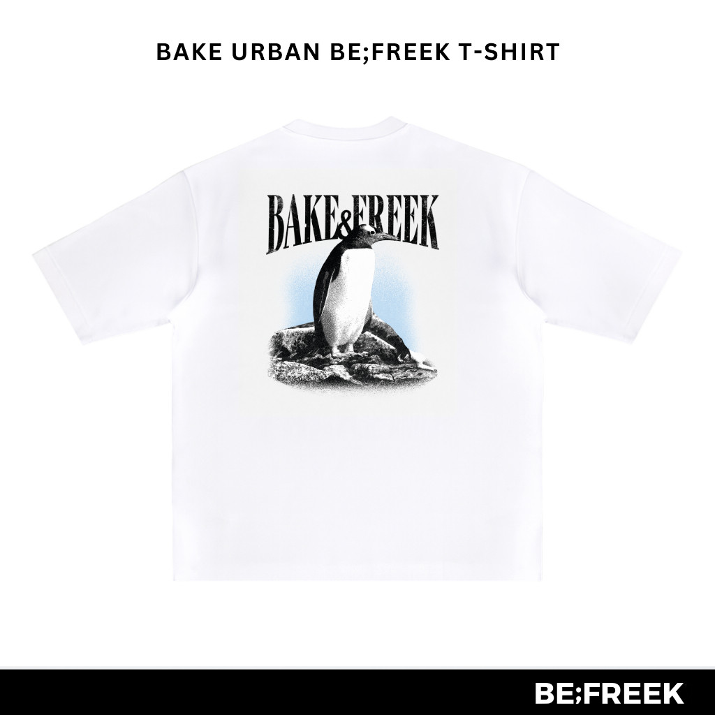 เสื้อยืด FREEK x Bake Urban Unisex สีขาบ