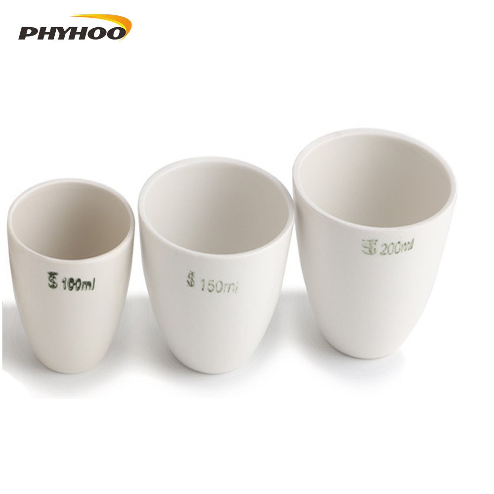 PHYHOO เบ้าหลอมเซรามิก 100/150/200 มล. ทนต่ออุณหภูมิสูงสําหรับหลอมโลหะ