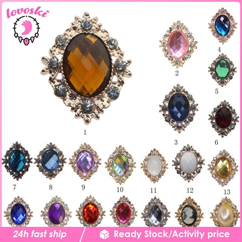 [Lovoski] 10 ชิ้นแบนกลับคริสตัล Rhinestones Embellishment การ์ดทําเคสโทรศัพท์ Decoden