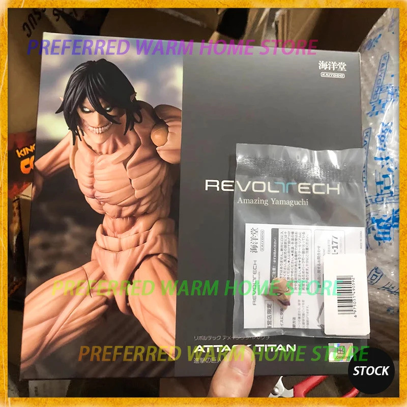 ในสต็อก Originate Kaiyodo Attack On Titan Eren Jaeger ของเล่นเคลื่อนย้ายได้รวบรวม Revoltech Amazing 