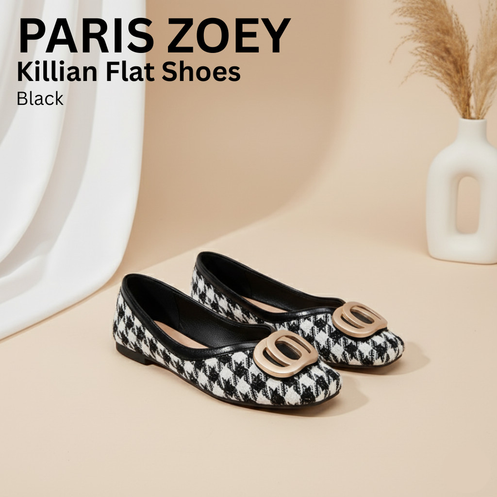 Paris Zoey Flat Shoes for Women – มีสไตล์ สบาย และสมบูรณ์แบบสําหรับสวมใส่ในชีวิตประจําวัน - Killian 