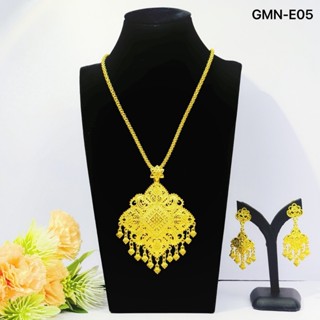 สร้อยชุดไทยดั้งเดิม เครื่องประดับโบราณ งานโลหะชุบเงิน/ชุบทอง…