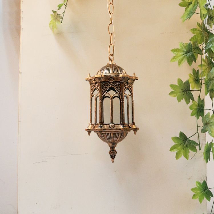 Retro Pavilion กันน้ํากลางแจ้งโคมระย้าทางเดินทางเดิน Entrance Light Pastoral Country Creative ระเบีย