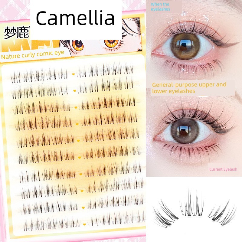 ขนตาล่าง ขนตาปลอม Menglu Clear Camellia Glue ขนตาปลอมจำลองเหนือธรรมชาติ C Qiao ช่างแต่งหน้าแนะนำขนตา