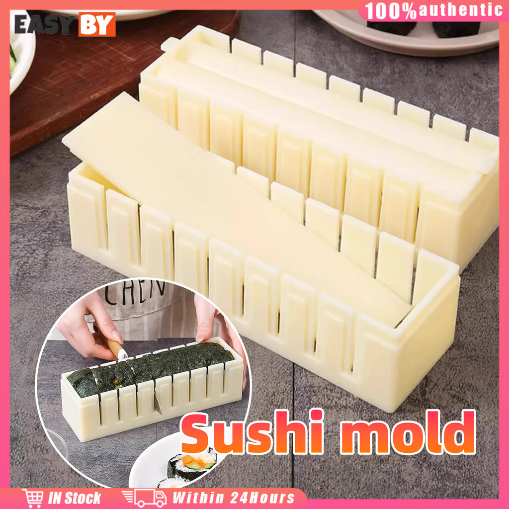 จัดส่งรวดเร็ว 1ชุด แม่พิมพ์ทำซูซิ พลาสติกPPเกรดอาหาร DIYซูซิในครัว สำหับทำข้าวปั้น มี3รูปแบบให้เลือก