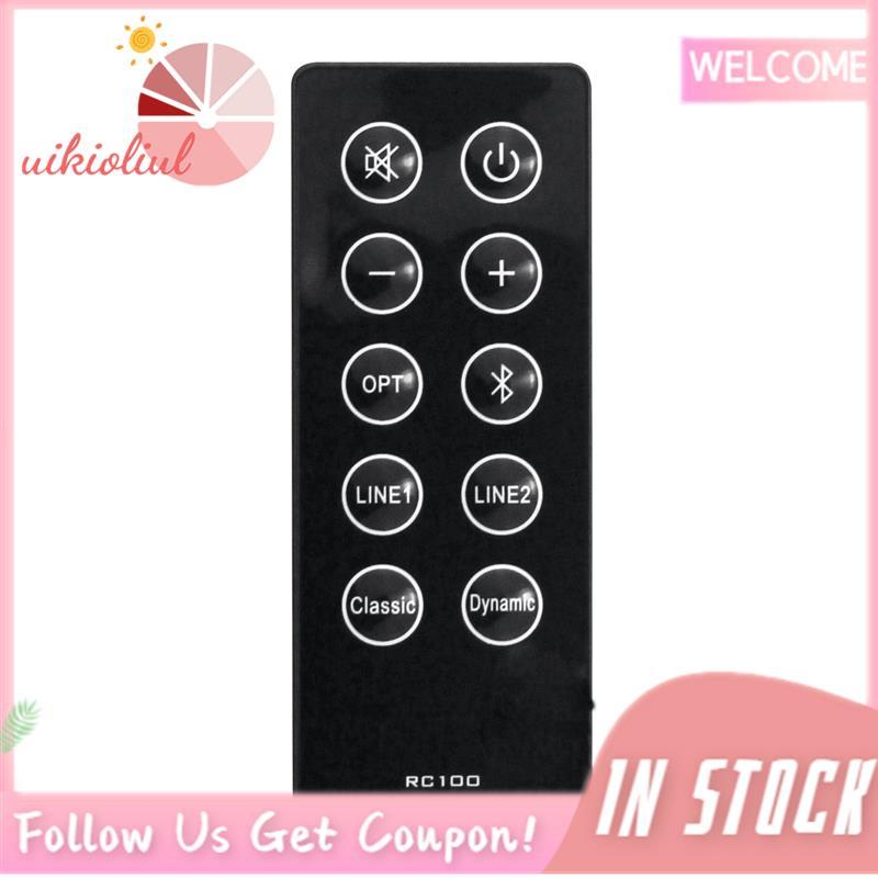 เปลี่ยน RC10D RC100 รีโมทคอนโทรลสําหรับ R2000DB Soundbar Powered ชั้นวางหนังสือลําโพงพลาสติกสีดํา