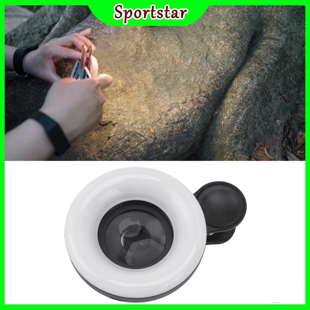 Tomvorks 15X เลนส์มาโครพร้อมไฟขนาดเล็ก 2800 ถึง 6500K เติมโทรศัพท์สำหรับการถ่ายภาพการบันทึกวิดีโอ AB