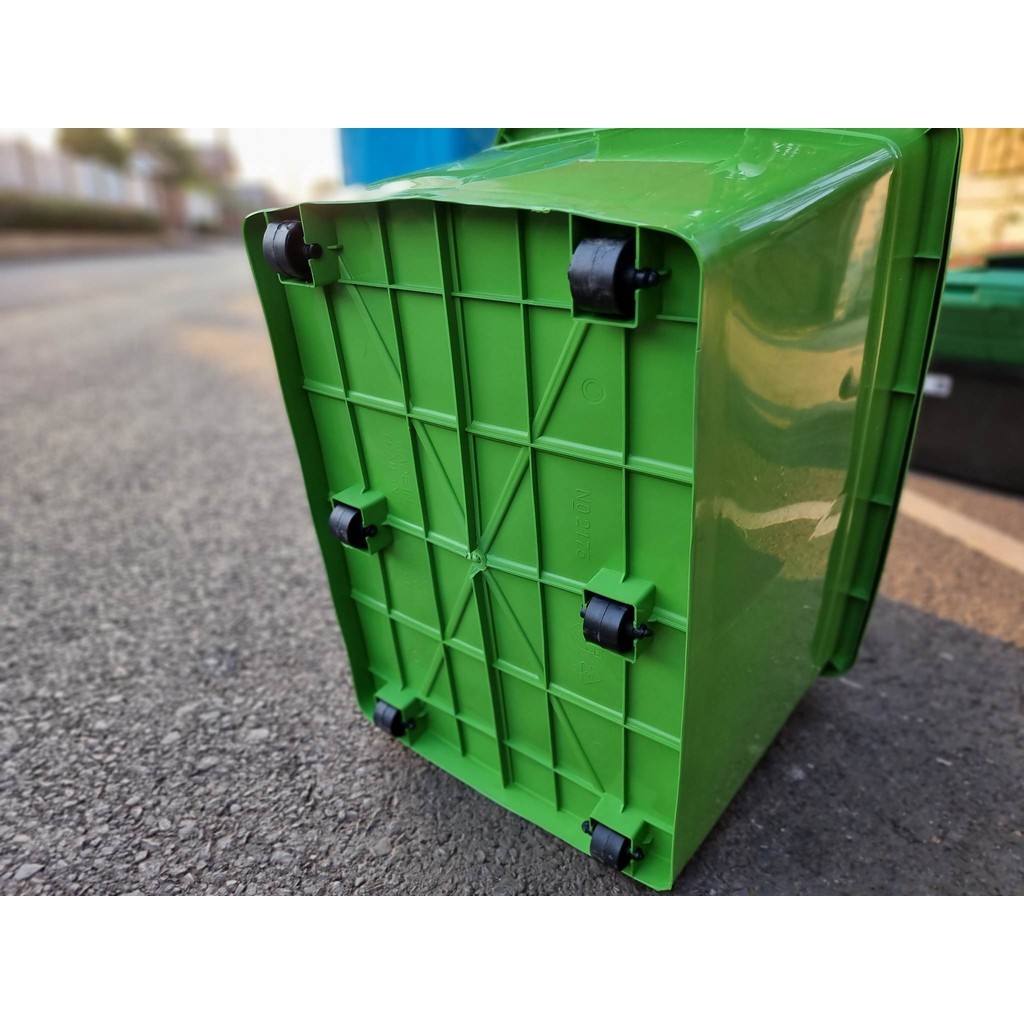 (1x3) กล่องพลาสติกมีล้อ [ความจุ 75 ลิตร] ลังพลาสติก ดำ กล่องพลาสติก ลังพลาสติก กล่องเก็บของ แพ็ค3กล่อง 🚚ส่งทุกวัน⚡ - รูปที่ 4