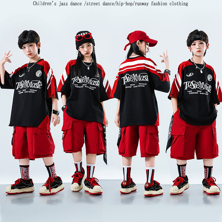 ชุดโคฟเวอร์ ชุดเต้นแจ๊ส ชุดเต้นเด็ก hip hop ชุดซ้อม เด็กผู้หญิง ชุด cover dance ชุดลีดเดอร์ เด็กผู้ชาย ฮิปฮอป ชุดการแสดง แดนเซอร์