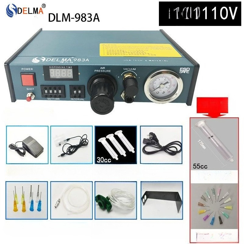 DELMA 982/982A - เครื่องจุดกาวกึ่งอัตโนมัติและอัตโนมัติพร้อมสวิตช์เท้า