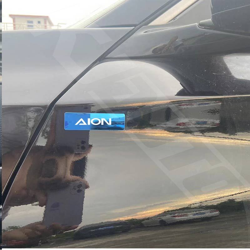 Aion รถ Fender ด้านข้างโลหะสติกเกอร์สัญลักษณ์หน้าต่างอัตโนมัติสติกเกอร์ตกแต่งรถสติกเกอร์สําหรับ GAC มอเตอร์ Aion Y Plus Aion UT Aion V Aion ES อุปกรณ์เสริม - รูปที่ 3