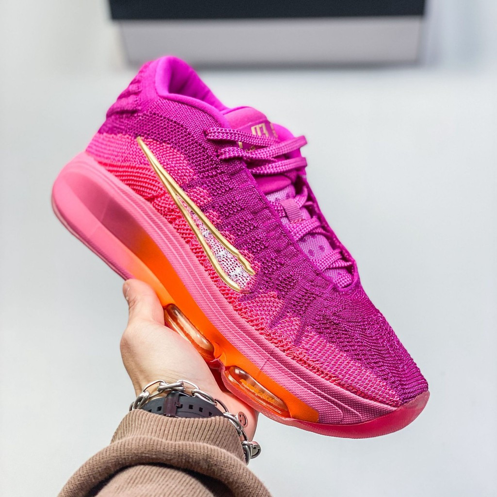 GT Hustle3 Combat รองเท้าบาสเก็ตบอล สีชมพูและม่วง ป้องกันลื่น ลดแรงกระแทก อัดแน่นด้วยฟองอากาศ สำหรับ