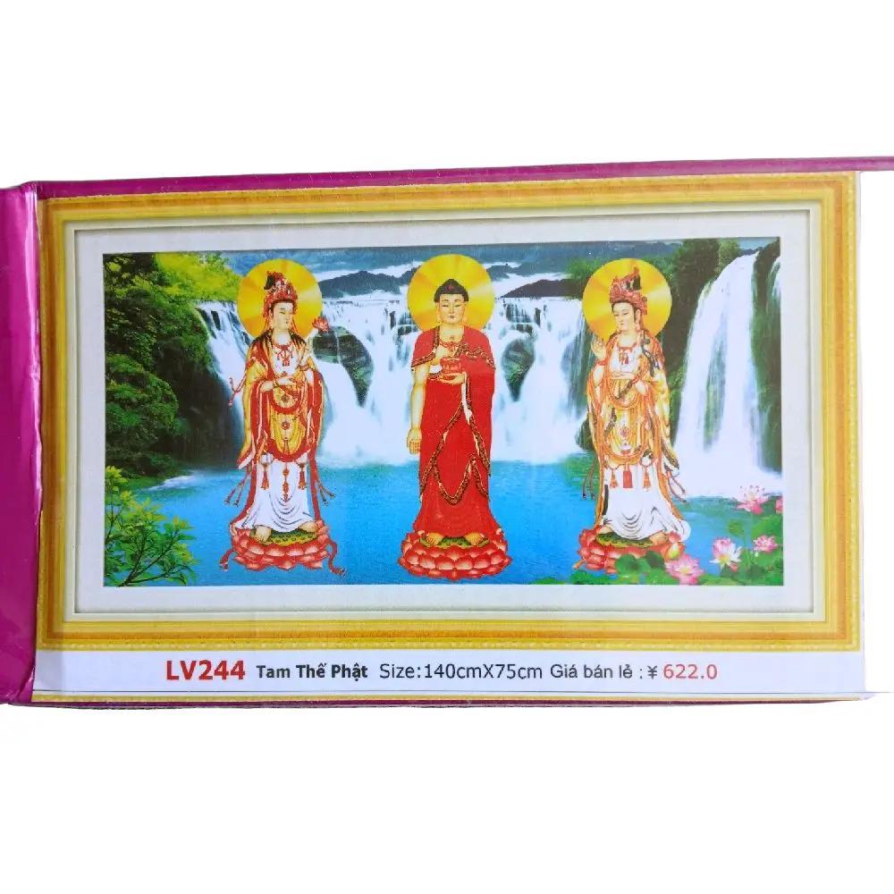 สีเพชรของ THREE BUDDHA (140 x 75cm) Lv244