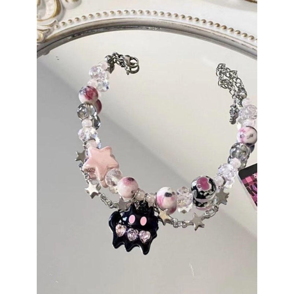 coquette bracelet กำไลข้อมือผู้หญิง Niche Catwoman Star Bead Sweet Cool Hot Girl Bracelet