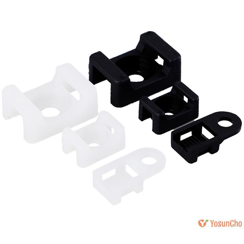 YosunChoker] 100 ชิ้นสายไฟพลาสติกซิปผูกสกรูยึดฐานยึดฐานใหม่