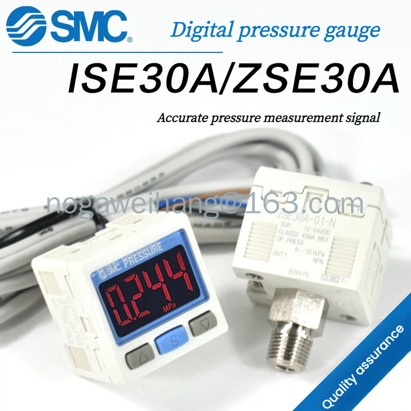 SMC สวิตช์แรงดันดิจิตอล ISE30A-01-NL เครื่องวัดความดันลบสูญญากาศ ZSE30AF-01-N/P/C/D-ML
