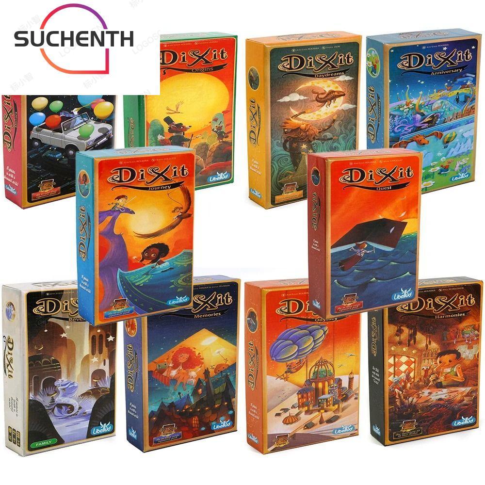 SUCHENCHEN 1Box Dixit Expansion Pack, Family Gathering Camping Party Board Game Card, ทนทาน English 