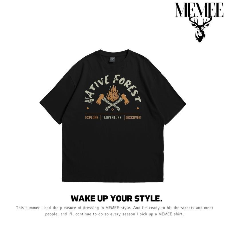 เสื้อยืดโอเวอร์ไซส์~MEMEE (Unisex)คอฟิต ทรงสวย ผ้าหนา (Native Forent)