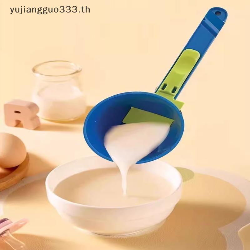 # yujiang # 2 ชิ้น Falling Coffee Scoop ช่องทางพลาสติกนํากลับมาใช้ใหม่เลื่อน Scoop ช่องทาง 2 In 1 กา