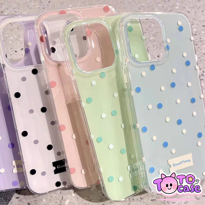 เคส Oppo A3X A5i A16 A3Pro A60 A7 A18 A54 A3s A12 A5s A17 A58 A15 A3 A38 A11 A52 A55 ปก Imd ลายจุดตัดกันสด
