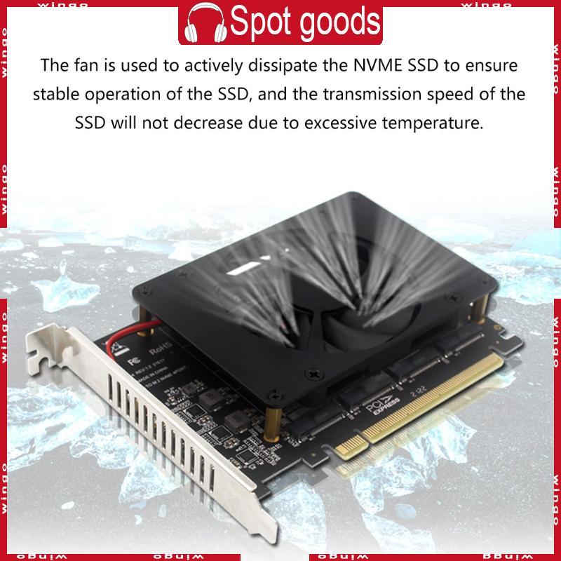 WIN PCI-E แยกการ์ด PCI-E 4 0 X16 ถึง NVME สําหรับ M 2 สําหรับ M สําหรับ Key 4 SSDs สําหรับ RAID Arr