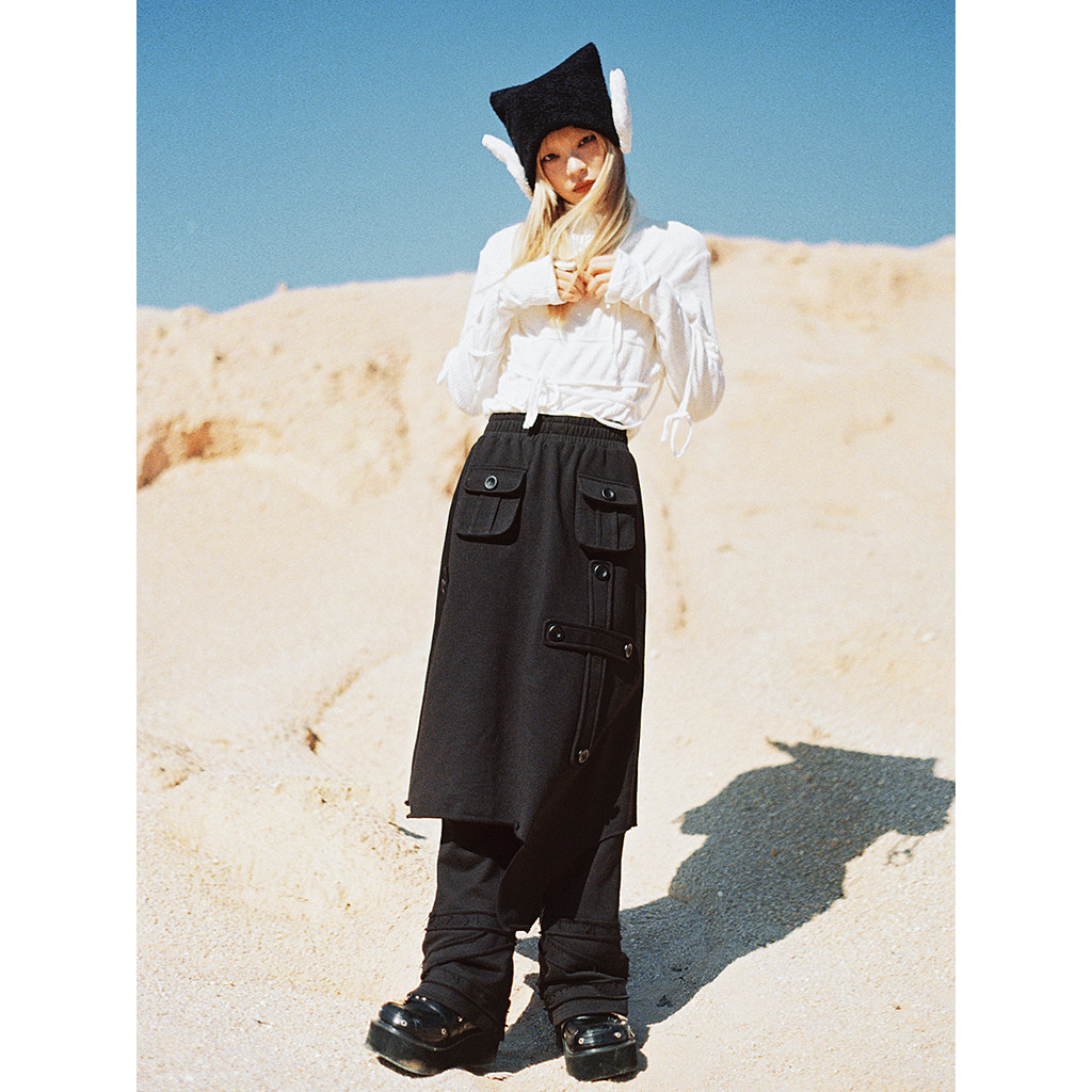 CFIERCE Angel Wings หมวกถักแหลมเล็ก