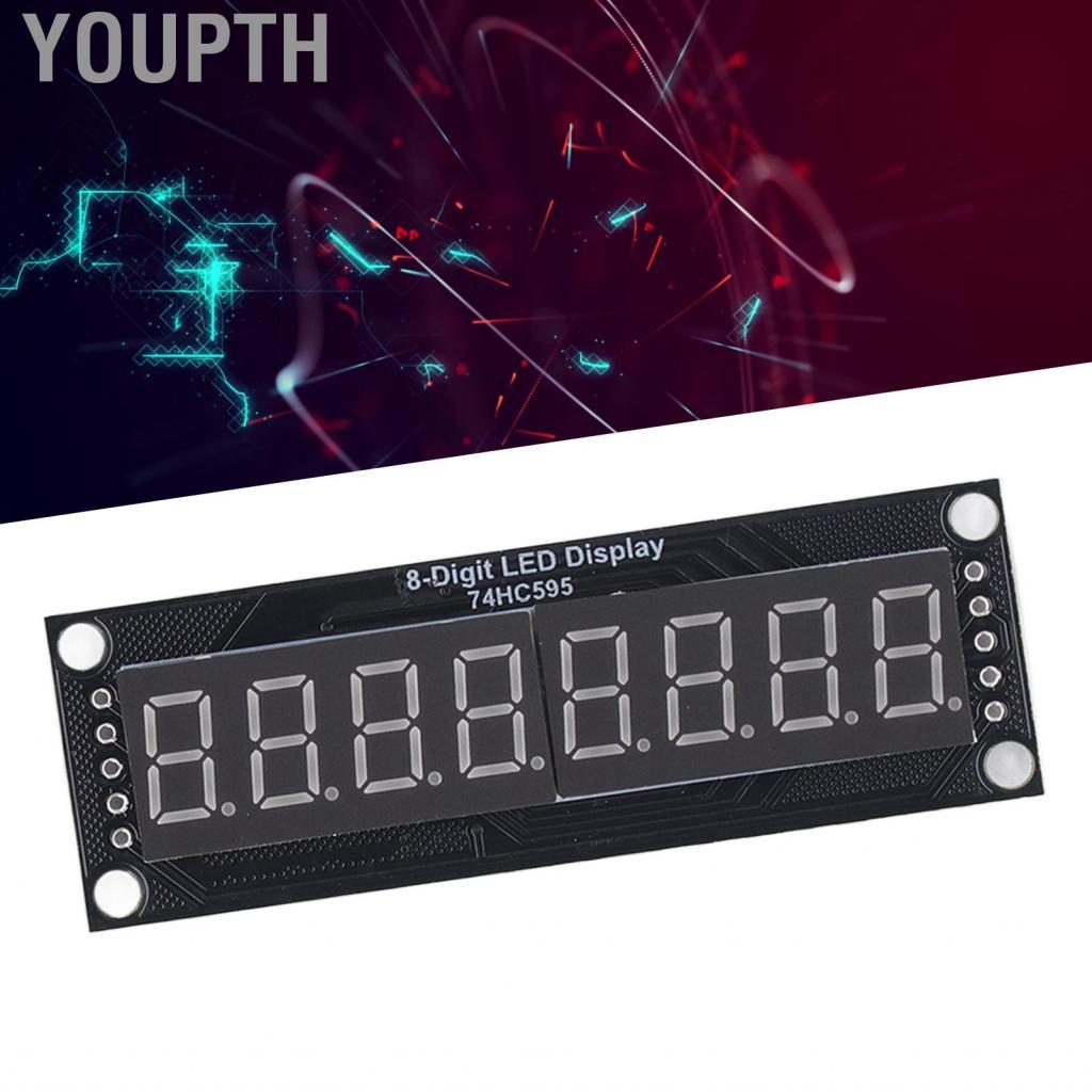 Youpth Youpth LED Digital Display หลอด ไฟเขียว 8 บิต 7 Segment Clock Module สำหรับตกแต่งบ้าน