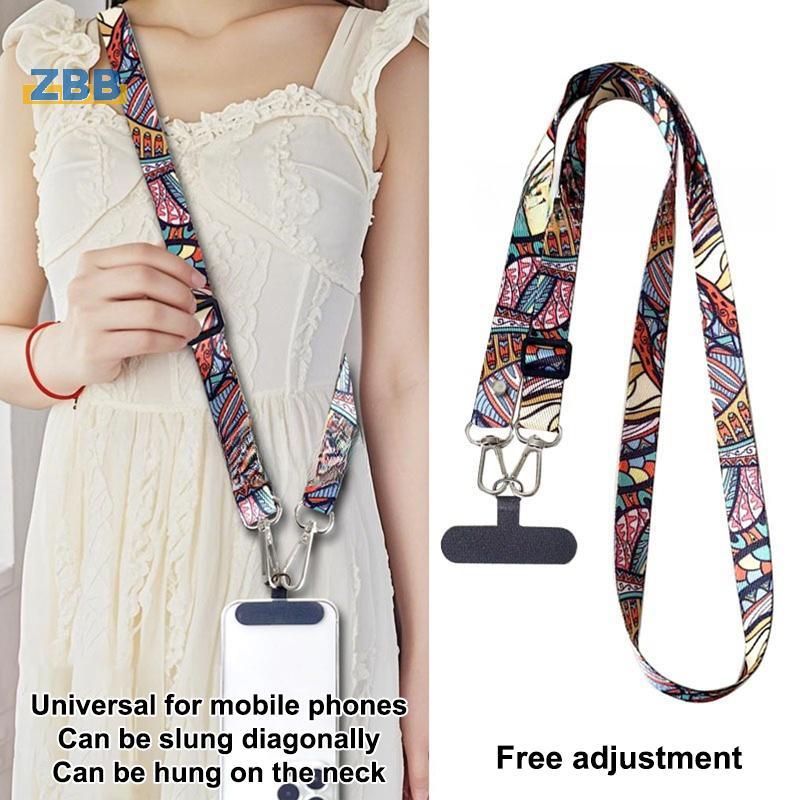 ZBB> Universal ปรับโทรศัพท์มือถือ Lanyard Crossbody สายคล้องคอแขวนสายไฟ Anti Loss เชือกพร้อมปะเก็นสํ