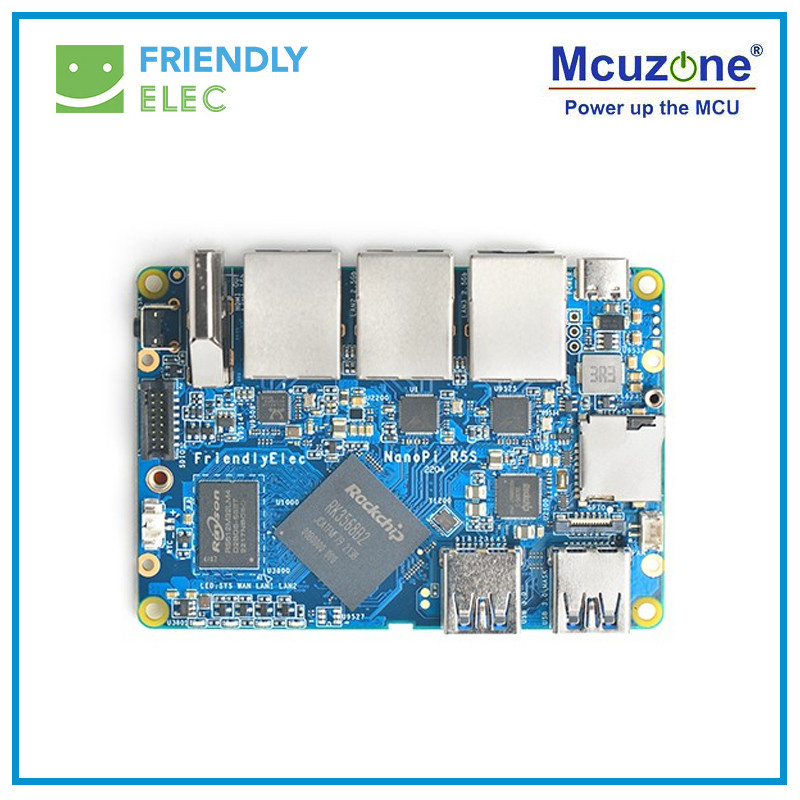 NanoPi R5S Dual 2.5G+Gigabit Mini Development Board, CNC All Metal Shell, บอร์ดพัฒนา RK3568