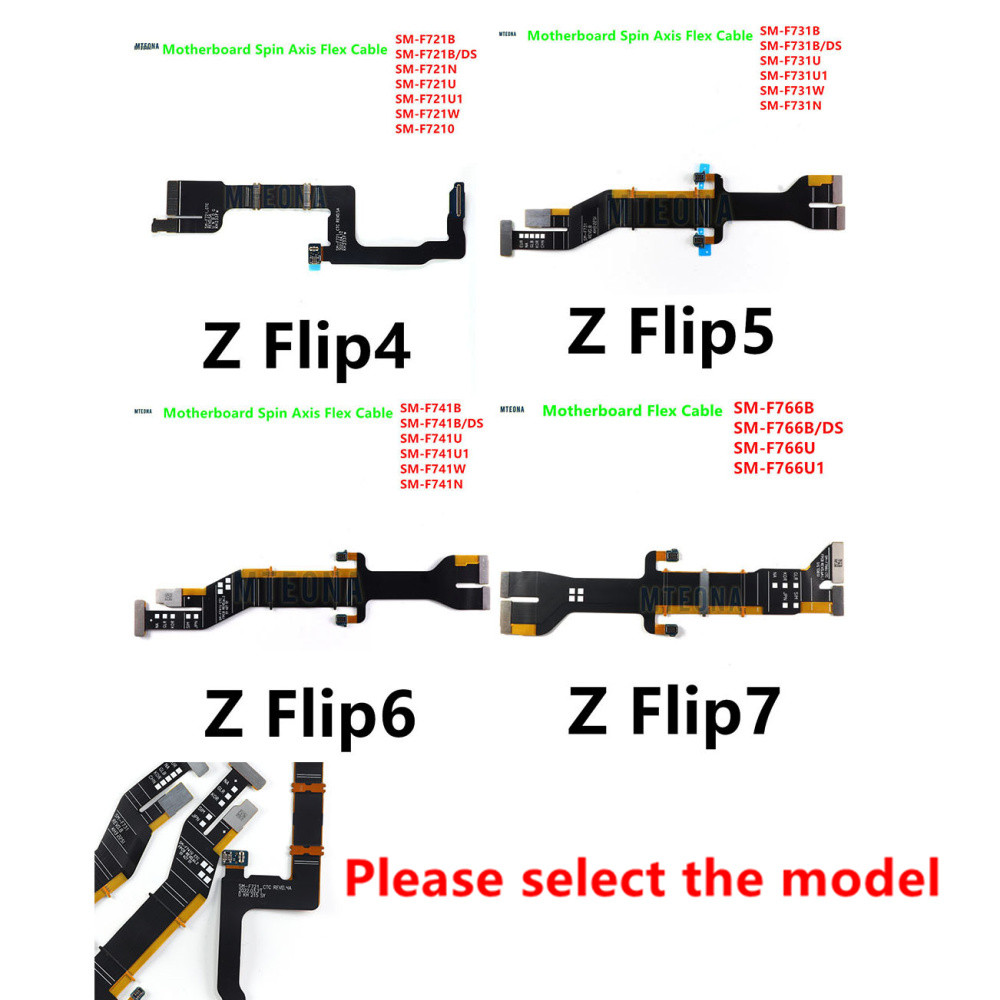เมนบอร์ด Flex สําหรับ Samsung Galaxy Z Flip 4 5 6 7 SM-F721 F731 F741 F766 MainBoard Connector Flex 
