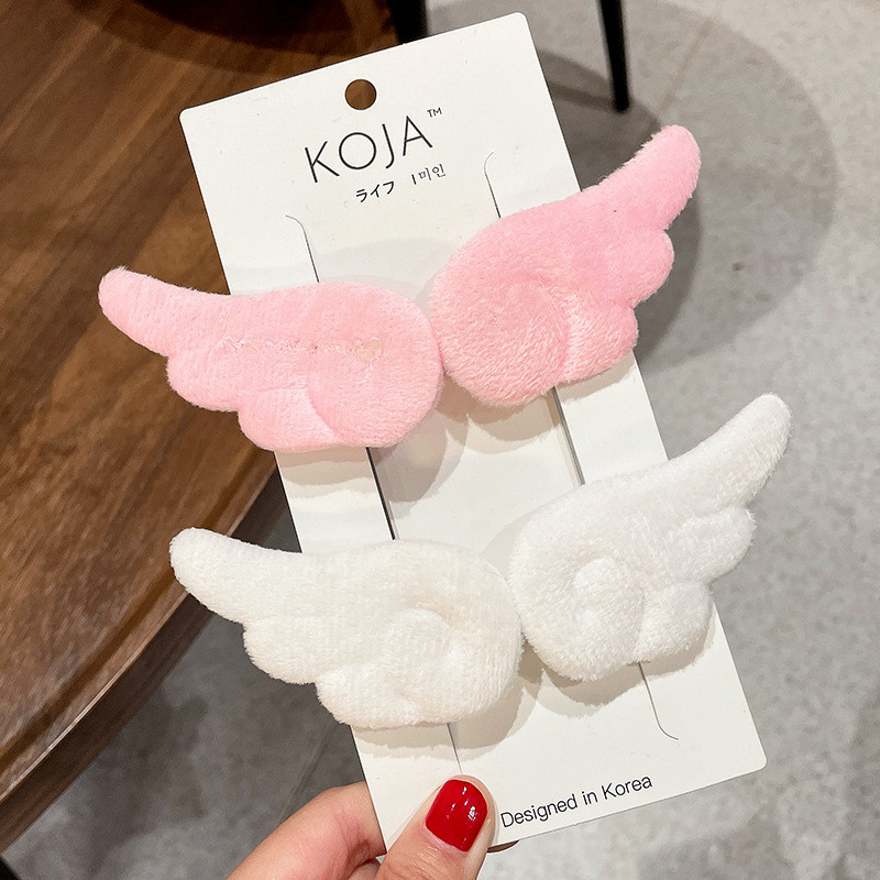 Japanese JK Secondary Magical Girl Sakura Xie Anran Same Hairpin Plush Angel Wings Hairpin Hair Accessories