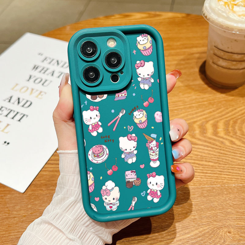 น่ารักCherry KTแมวสําหรับOPPO A1K A5 C15 C2 A12Eหมายเหตุ50 11X 12X 14X C12 C25 5S 5Pro 6i C11 2020 C