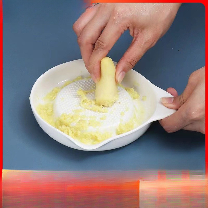 Hot Sale#Ceramic Ginger Grinder Manual Garlic Masher Garlic Paste Grinder Ginger Juice Potato Puree 