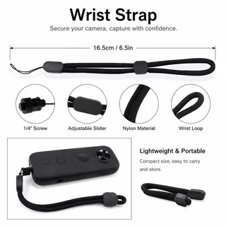 สายคล้องมือกล้อง สายคล้องกันหาย หัวสกรู 1/4 นิ้ว ใช้กับ Insta360 Series Pocket 3 และ GoPro รุ่นเกลียว 1/4