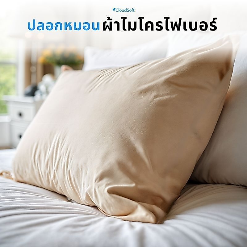 Cloudsoft ปลอกหมอนโรงแรม หมอนหนุนมาตรฐาน  หมอนข้าง หมอนบอดี้ หมอนTempur ผ้าลื่น เย็น ไม่เป็นขุย