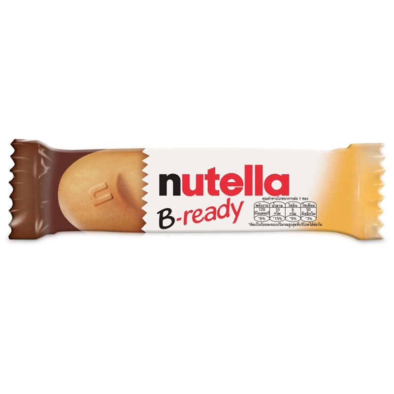 นูเทลล่าบีเรดี้เวเฟอร์สอดไส้โกโก้ผสมเฮเซลนัท 22 กรัม Nutella B Ready Wafer 22g. [หมายเลขบาร์โค้ด 8000500224281 ]