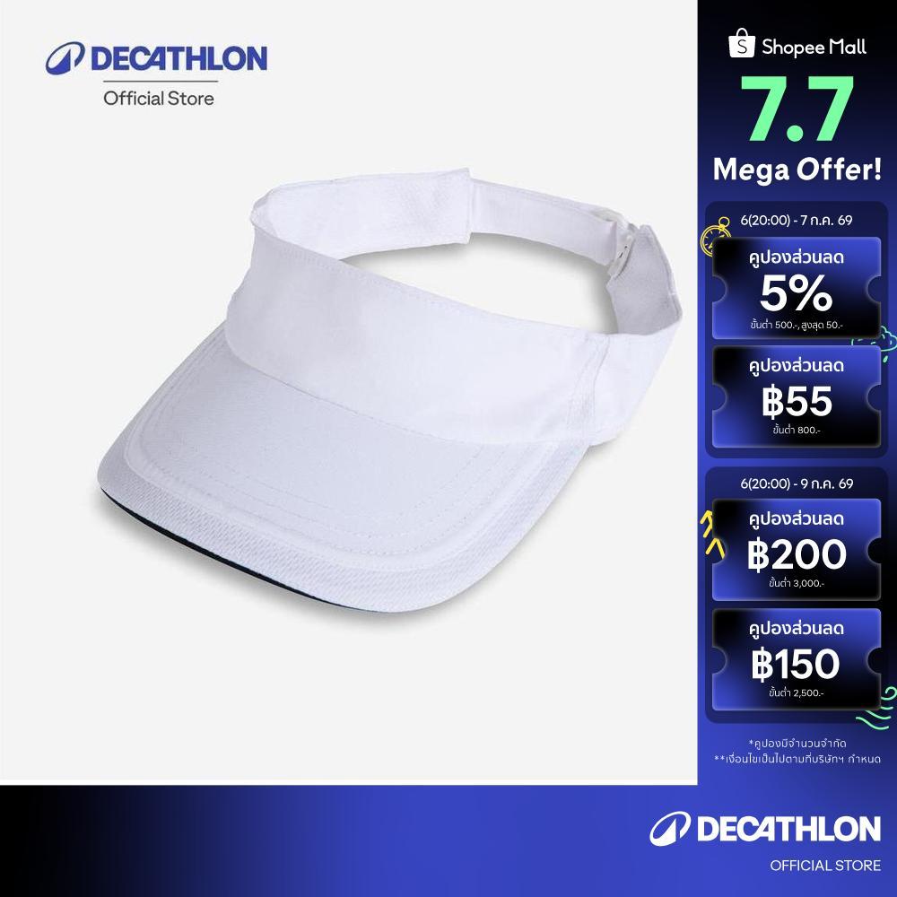 Decathlon Tennis Visor Tv 100 56 Cm หมวกเทนนิสแบบเปิดศีรษะรุ่น Tv 100 ขนาด 56 ซม. - White