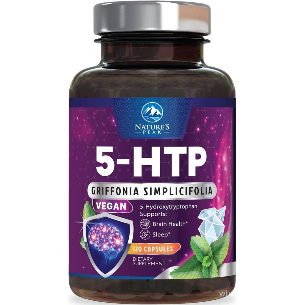 อาหารเสริม 5-HTP - ความแรงพิเศษ 5HTP (5-Hydroxytryptophan) Griffonia Simplicifolia 200mg Per Serving